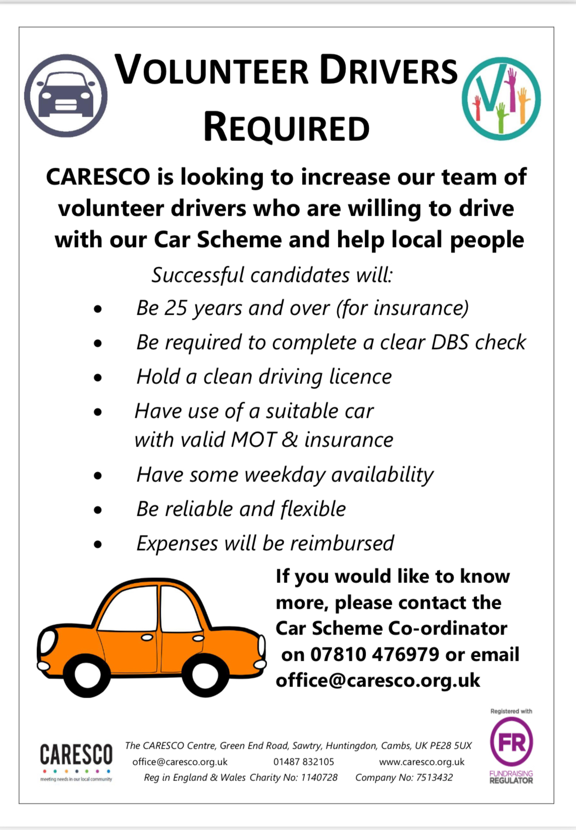 car driver recruitment poster